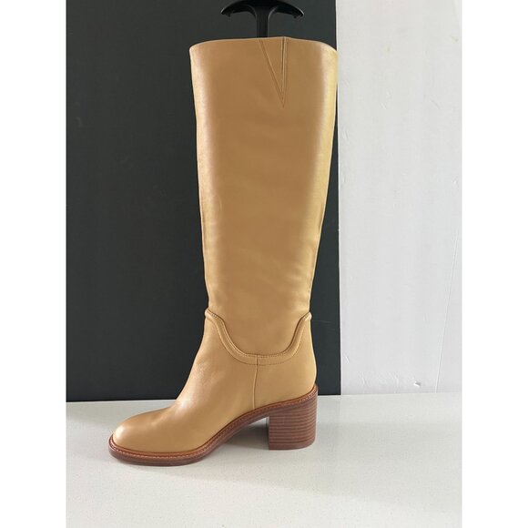 Vince Fabian beige leather riding Boots Size 6 - Picture 5 of 8